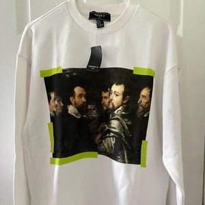 White renaissance crew neck
